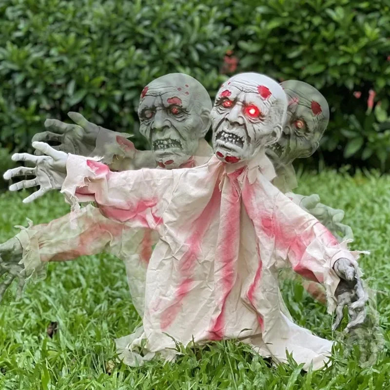 Halloween Voice Control Luminous Sound Large Size Ground Insertion Swinging Ghost Decoration Terrifying and Scary Scene Prop