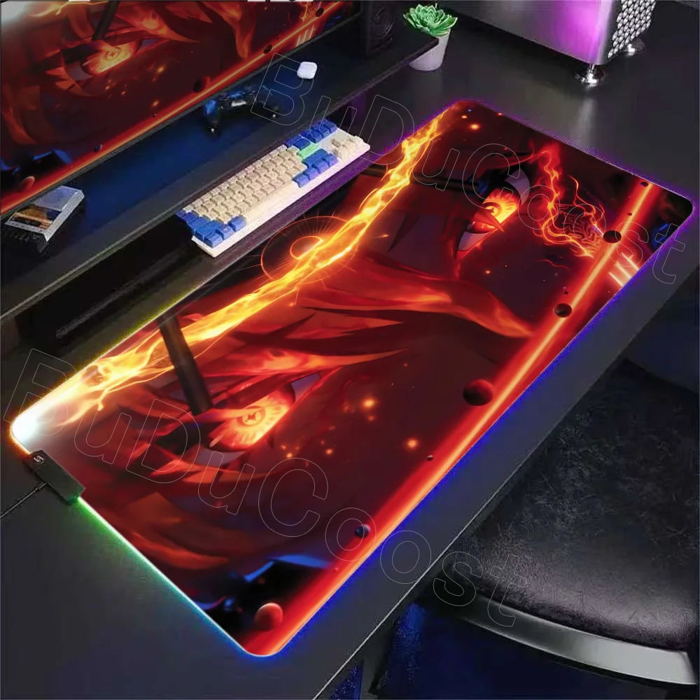 RGB Desk Mat Beautiful Shorekeeper Chisa Anime Large Mouse Pad XXL Wuthering Waves Gaming with Keyboard Area for Office PC Setup